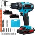 Perceuse Visseuse Sans Fil 21V 32Nm 2 Batteries 1300mAh 2 Vitesses 0-350/1350RPM Kit 24 Accessoires + Chargeur Fonction Percussion - Image 4
