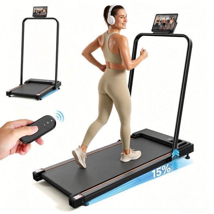 Tapis de Course Pliable - FT41 Tapis Marche - Moteur 2.5HP, Inclinaison 15°,Vitesse 1–10km/h, Pour Adult