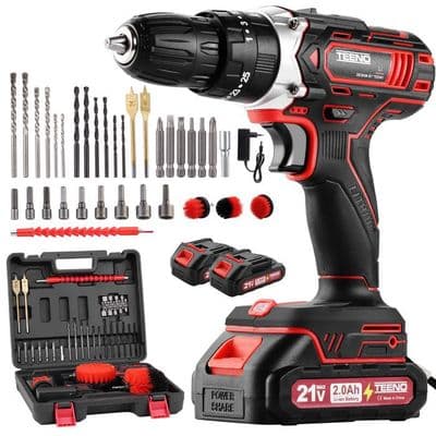 Coffret perceuse visseuse sans fil C-DTB74/1-X - 50Nm mandrin 13mm + 74 accessoires - SCHEPPACH 20V IXES + batterie 2Ah + chargeur - Image 2