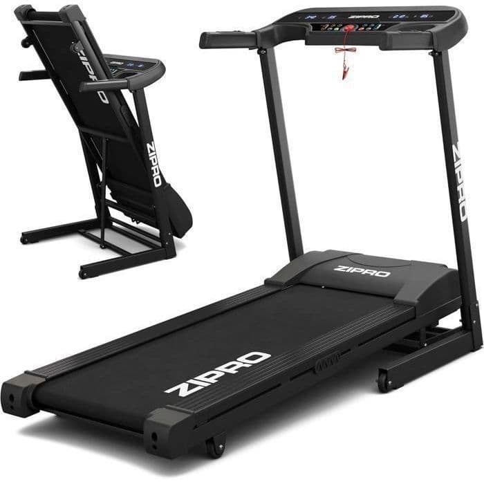 Tapis de Course Pliable - ZIPRO - Pulse - 130 kg - Vitesse 1 à 12 km/h - 12 Programmes d'Entraînement - FitShow