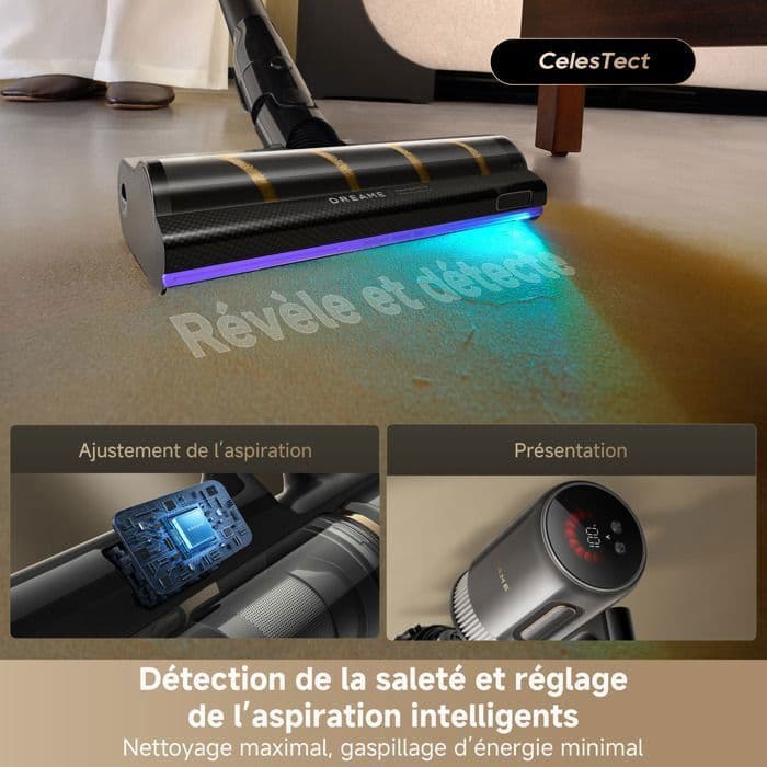Aspirateur Balais sans Fil - Dreame V20 Pro-A Puissance d'Aspiration de 210 AW, Autonomie de 90 Min, Filtration à 99,99%, sans - Image 4