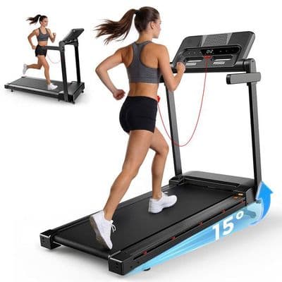 Tapis de Course - FT54 Tapis Marche,15% Inclinaison Auto,Vitesse 1-14km/h,Compatible APP,Ultra Silencieux 700W,LCD Idéal pour Maison - Image 3