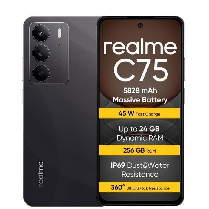 realme C75 Smartphone, 8 Go+16 Go de RAM Dynamique+256 Go ROM, 6.72" FHD+ 90HZ, 50 MP de caméra AI - Image 2