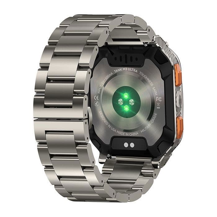 Montre Connectée homme SmartWatch Sport GPS 5ATM 480mAh KOSPET M3 Ultra Tracker d'Activit Android iOS Samsung iphone Argent 2 Bande - Image 3