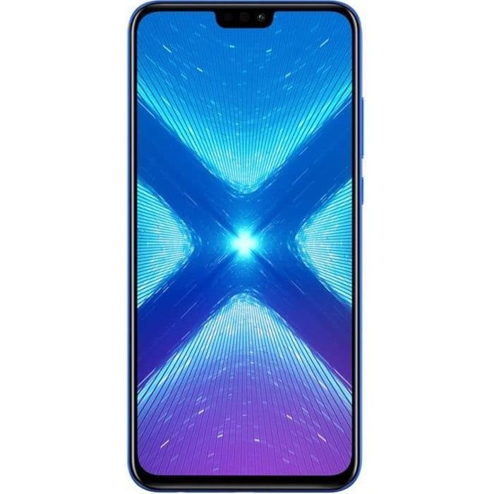 Smartphone HONOR 8X Bleu 64 Go - Ecran 6,5" FHD+ - Double caméra 20+2Mp - Batterie 3750 mAh