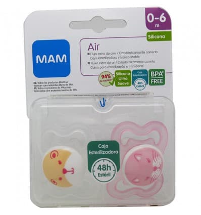 Mam Chupete Air Silicona Rosa 0-6 meses
