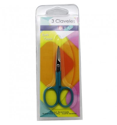 3 Claveles Tijeras Curva 3.5 cm Azul