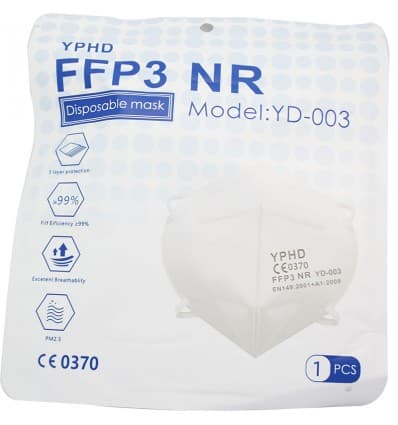 Mascarilla FFp3 YPHD NR Blanca 1 Unidad