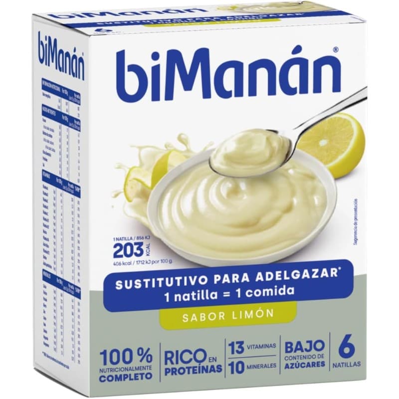 Bimanán Beslim Natillas Limón 6 Unidades