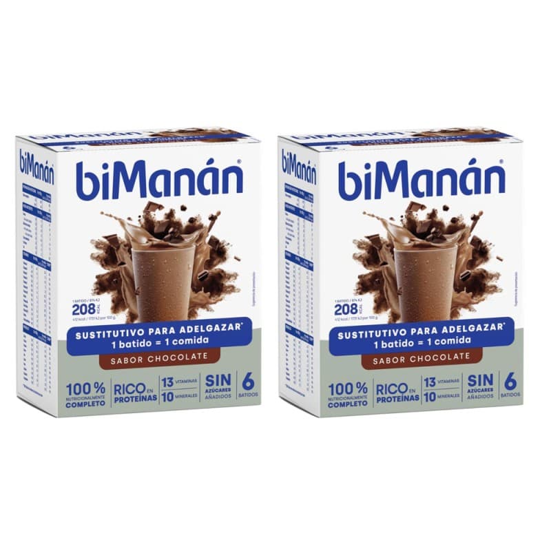 Bimanán Beslim Batido Chocolate 6 batidos + 6 Batidos Duplo Promoción