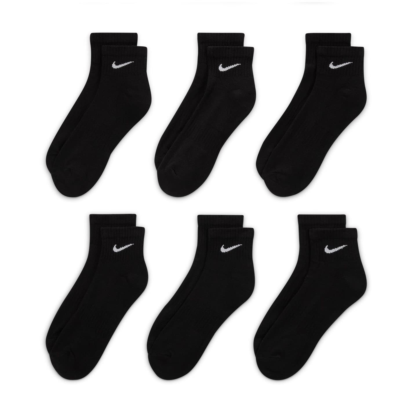 Nike Men's 6 Pack Quarter Socks - Image 8