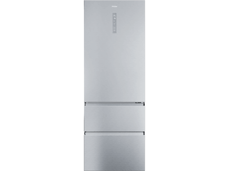 Frigorífico combi - Haier 3D 70 Series 5 HTR5720ENMG, No Frost, 200.6 cm, Ancho especial 70 cm, 483 l, My Zone Plus, Direct Access, Plata - Image 1
