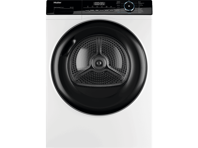 Secadora bomba de calor - Haier I-Pro Series 3 HD90-A3939-IB, 9 kg, 15 programas, Programa higiene, Filtro 3 en 1, Blanco - Image 1