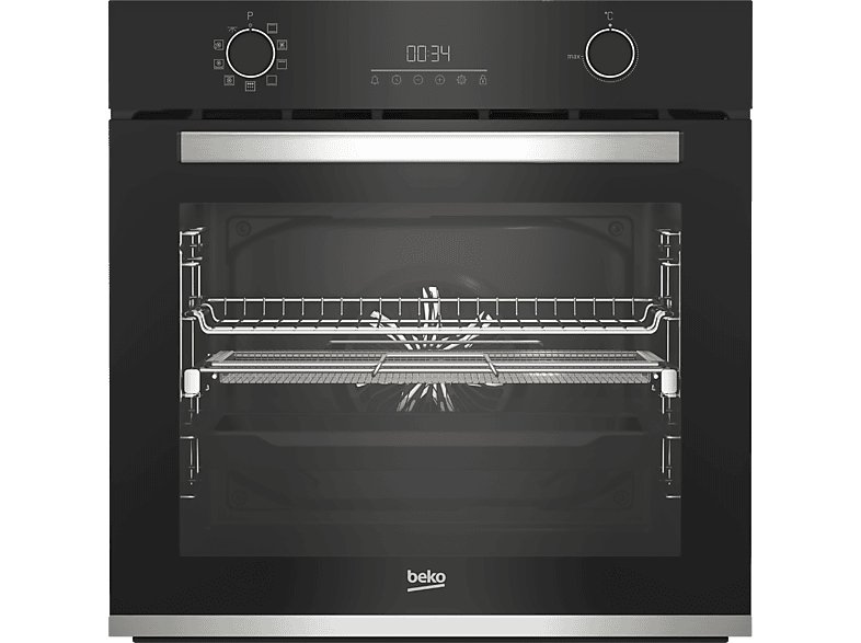 Horno - Beko BBIMA-13302BMPE, Multifunción, Pirolítico, 72 l, 59.4 cm, LED Display, Negro - Image 1
