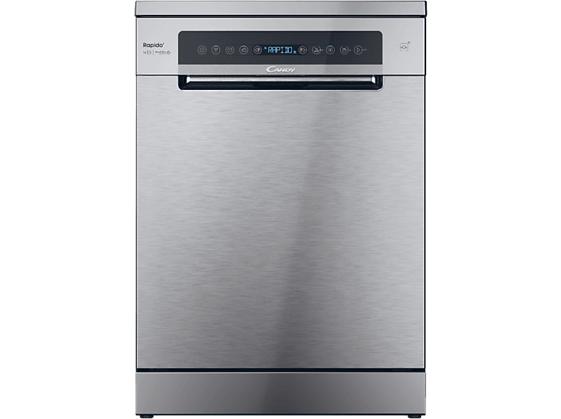 Lavavajillas - Candy Rapido' CF 6B2S3PSX, 16 servicios, 10 programas, 60 cm, Motor Inverter, Wi-Fi, Inox - Image 1