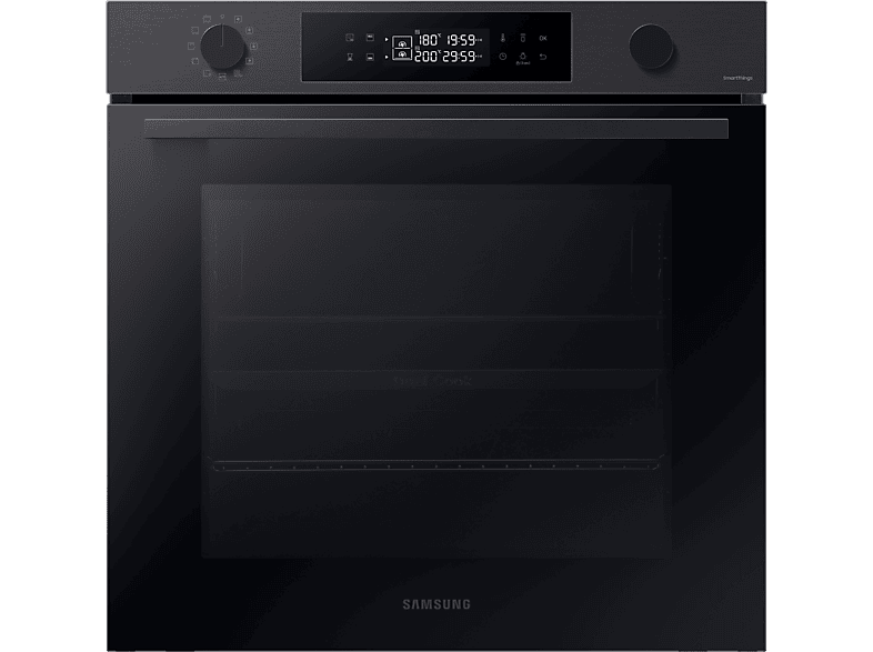 Horno - Samsung Dual Cook NV7B4430ZAB/U1, Multifunción, Pirolítico, 76l, 59.5 cm, Función WiFi con SmartThings, Negro - Image 1