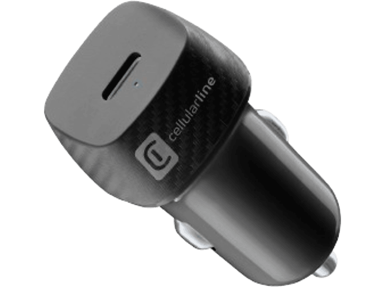 Cargador USB para coche - CellularLine CBRUSBCPD20WK, 1 Puerto USB-C, 20 W, Universal, Negro - Image 1