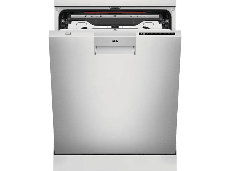 Lavavajillas - AEG FFB75717PM, 14 servicios, 9 programas, 60 cm, Tercera bandeja, AirDry, Inox Antihuellas - Image 1