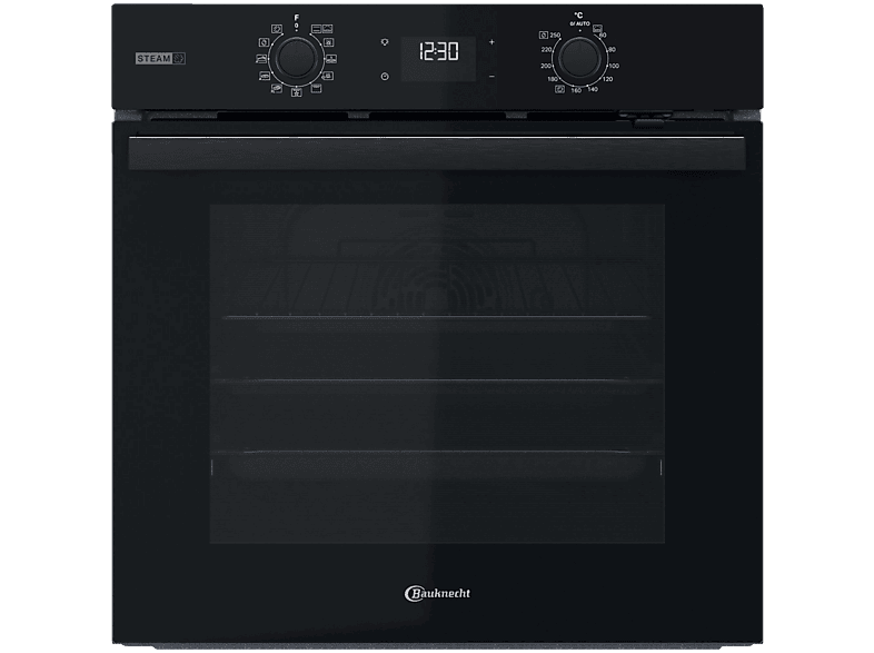 BAUKNECHT BBA2S85HU1K, Einbaubackofen (Einbaugerät, 71 l, 595 mm breit), Dampfgarfunktion - Image 1
