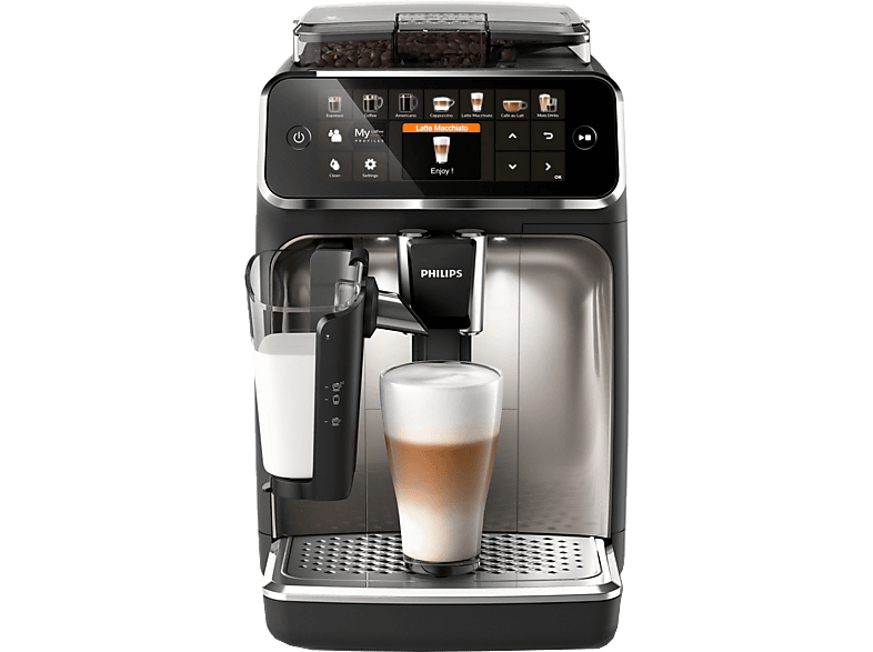 PHILIPS EP5447/90 Serie 5400 LatteGo 11 Kaffeespezialitäten Kaffeevollautomat Schwarz/Chrom - Image 1