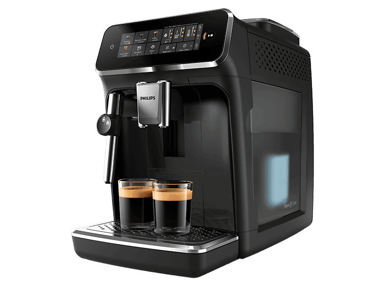 Cafetera superautomática - Philips 3300 Series EP3321/40, Tecnología AquaClean, 2 tazas, Presión Máx. 15 bar, Deposito de agua 1.8 l, 1500 W, Negro - Image 1