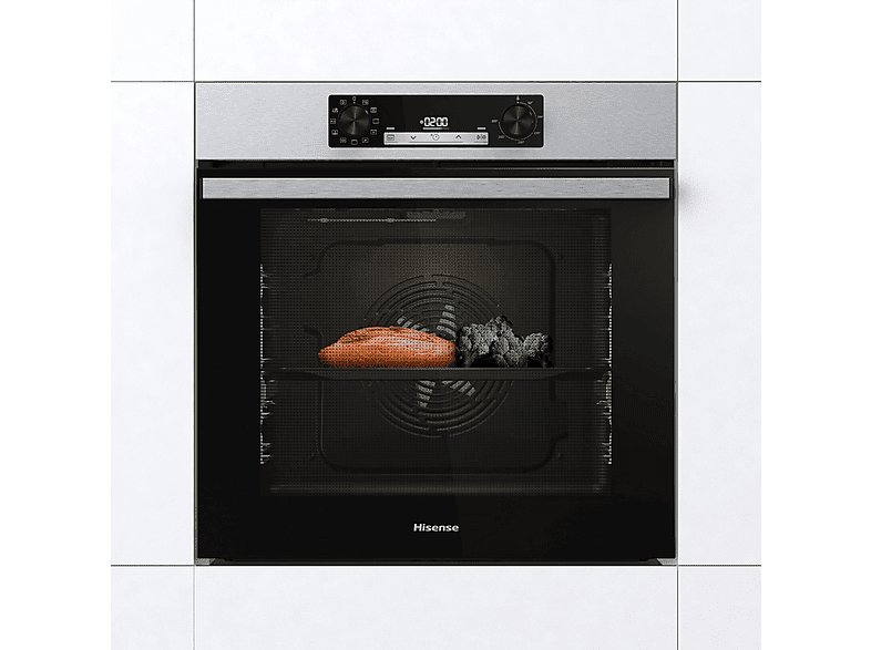 Horno - Hisense BI62216AXE2, Multifunción, Hidrolítica, 77 L, Cocción simultanea x 5, Guía telescopica, 59.5 cm, Acero Inox - Image 1