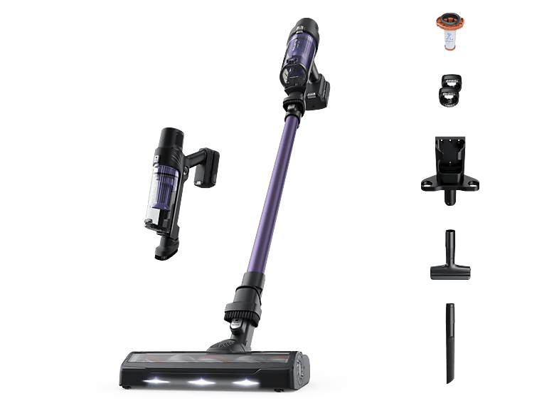 Aspirador escoba - Rowenta X-Pert 7.60 RH6A39, 140 W, Ultraligera, 45 min. autonomía, Depósito 0.44L, Accesorios, Púrpura - Image 1