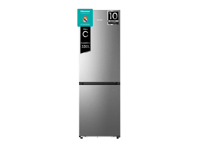 Frigorífico combi - Hisense RB3K330SAIC, No Frost, 185.6 cm, 330 l, Kitchen Fit, WiFi, Acero inoxidable - Image 1