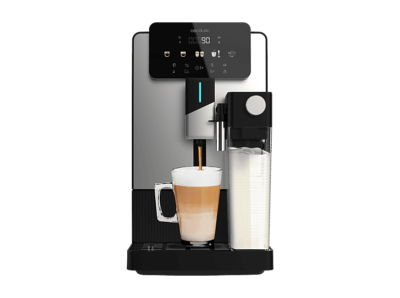 Cafetera superautomática - Cecotec Cremmaet Latte, 19 bar, 1300W, Depósito de leche 400ml, Depósito de agua 1.1L, Display táctil, Molinillo, Negro - Image 1