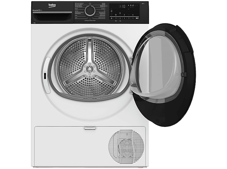 Secadora bomba de calor - Beko BM 3T48249 W, 8 kg, Motor Pro Smart, Aqua Wave, Filtro Fusión, 15 Programas, Blanco - Image 1