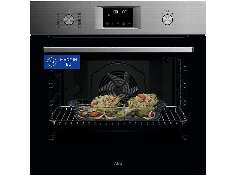 Horno - AEG GU5PB43FSM, Multifunción, Pirolítico, 72 l, Función Grill, 60 cm, INOX Antihuellas - Image 1