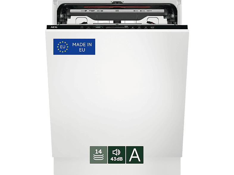 Lavavajillas integrable - AEG FSE76727P, 14 servicios, 7 programas, 60 cm, GlassCare, Tercera Bandeja, Sin panelar - Image 1
