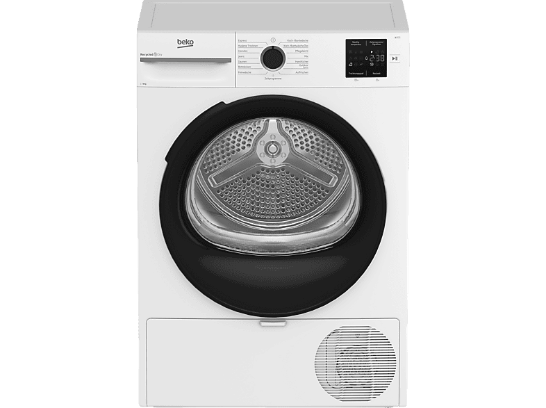 BEKO BMS3T382CW Wärmepumpentrockner (8 kg, C, Weiß) - Image 1