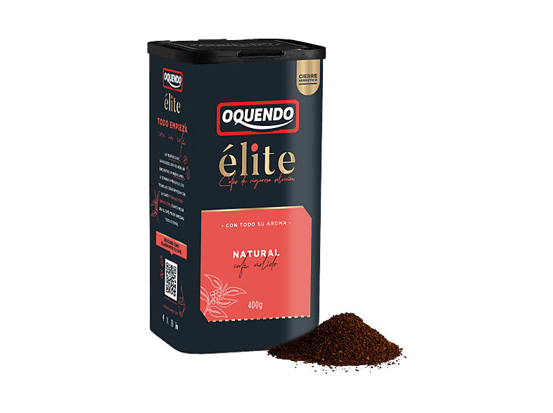 Café molido - Oquendo Cofibox Élite Natural 400g, 50% Arábica y 50% Robusta - Image 1