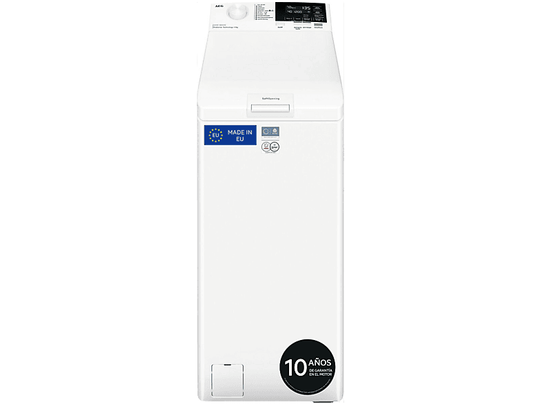 Lavadora carga superior - AEG LTA6G7331E, 7 kg, 1300 rpm, 11 programas, Motor Inverter, ProSense, Blanco - Image 1
