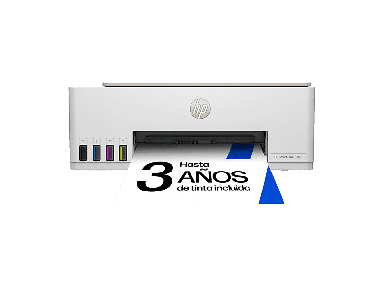 Impresora multifunción tinta - HP Smart Tank 5107, Smart Tank 5106 y 5108, Color, Con depósito de tinta recargable, Wi-Fi, Blanco - Image 1