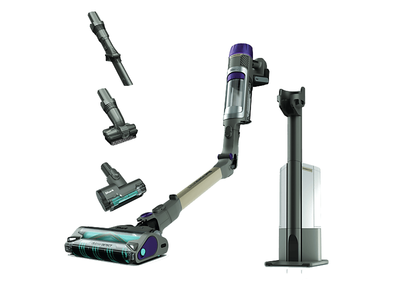 Aspirador escoba - Shark PowerDetect IP3251EUT, Base autovaciado, Antienredos, Tubo Flexible, 70min Autonomía, 380W, Gris - Image 1