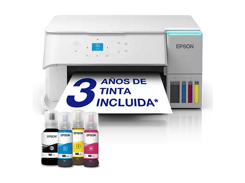 Impresora multifunción tinta - Epson EcoTank ET-2956, ET-2950 series, Inyección de Tinta, WiFi, Escáner y Copia, A4, Blanco - Image 1