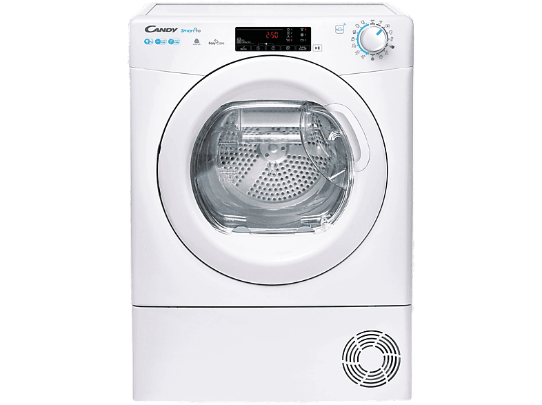 Secadora bomba de calor - Candy Smart Pro CSOE H9A2TE-S, 9kg, 15 programas, Wi-Fi, Función anti-arrugas, Blanco - Image 1