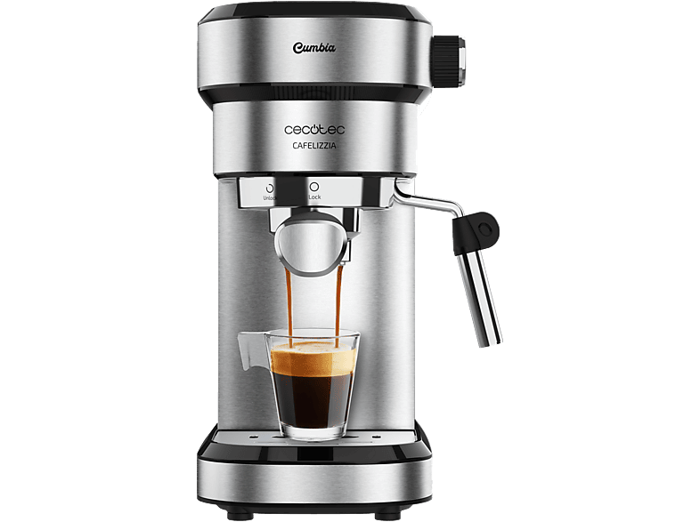 Cafetera express - Cecotec Cafelizzia 790 Steel, 1350W, Calentamiento rápido, 20 bar, 1.2 L, 1-2 cafés, Inox - Image 1
