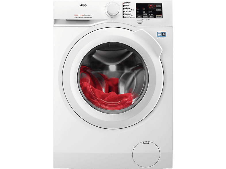 AEG L6FBF57480 Serie 6000 ProSense® mit Mengenautomatik Waschmaschine (8 kg, 1351 U/Min., A) - Image 1