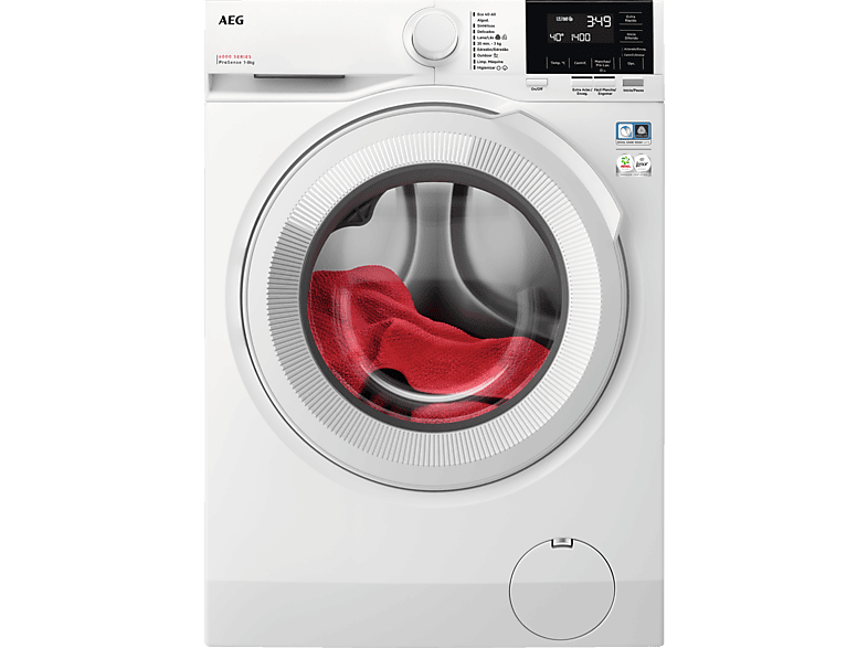 Lavadora carga frontal - AEG Serie 6000 ProSense LFR6186N2B, 8 kg, 1,600 rpm, Blanco - Image 1
