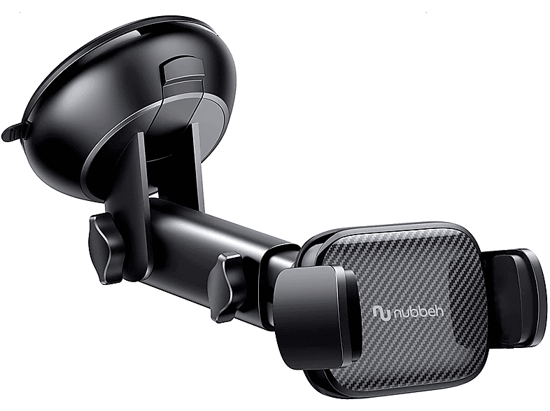 Soporte de móvil para coche - Atlas inalámbrico Soporte Cargador Coche con Carga Inalámbrica 15W NUBBEH, Negro - Image 1