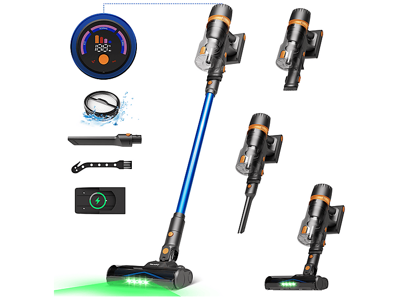 Aspirador escoba sin cable - VACNIQ V3, Potencia de succión 45 kPa, Autonomía 60Min., azul - Image 1
