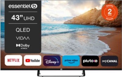 TV QLED ESSENTIELB Blanc 43QLED306W ( 109cm ) - Image 1