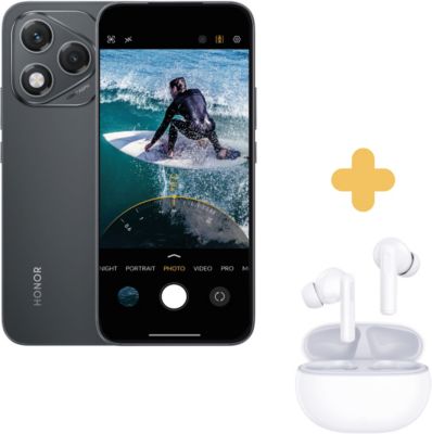 Smartphone HONOR Pack 400 Lite Noir 256Go+Buds Choice X7i - Image 1