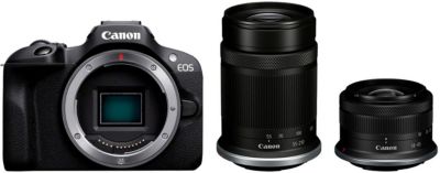 Appareil photo Hybride CANON EOS R100+RF-S 18-45 IS STM+RF-S 55-210mm - Image 1
