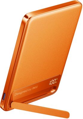 Batterie externe INIU 5000 mAh Magnet Qi2 MagPro slim orange - Image 1