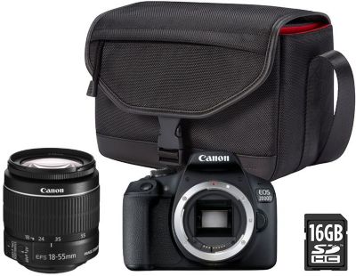 Appareil photo Reflex CANON EOS 2000D+EF-S 18-55 IS II+Etui+SD16Go - Image 1