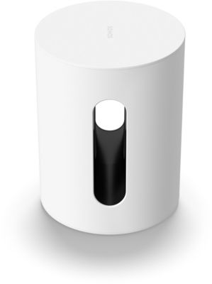 Caisson de basse SONOS Sub Mini White + Barre de son SONOS Beam 2 Blanc - Image 1